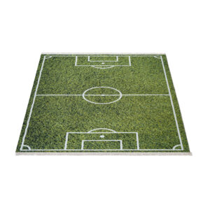 فرش ماشینی زانیس مدل اتاق کودک طرح زمین فوتبال زمینه سبز